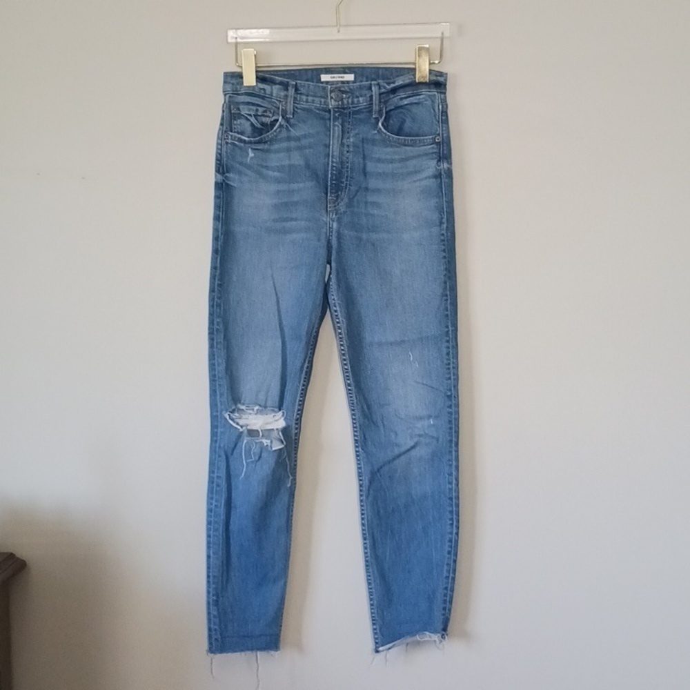 GRLFRND Kendall Super Stretch High Rise Skinny Jeans, Amelia Wash, Size 28 - Picture 3 of 12